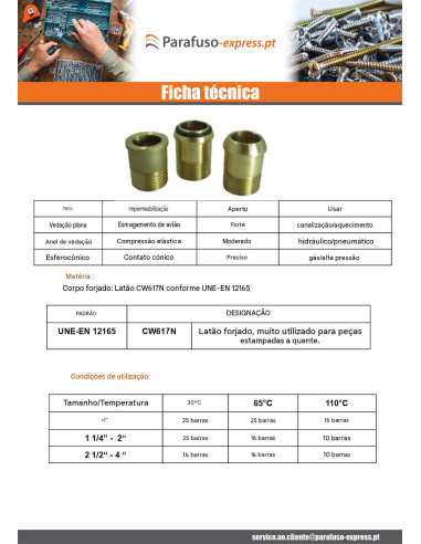 Conexão de cotovelo esferocônica 26x34 (1") macho fêmea Bronze Figura 98