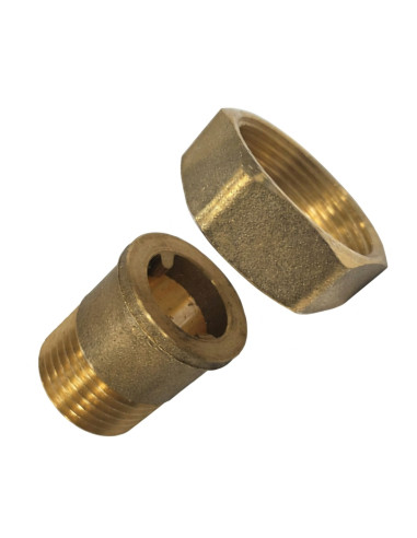 Conexão plana macho fêmea 20x27 (3/4") X 26x34 (1") Bronze