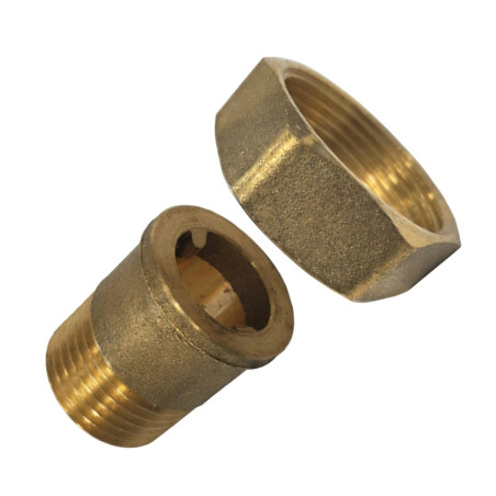 Conexão plana macho fêmea 15x21 (1/2") X 20x27 (3/4") Bronze