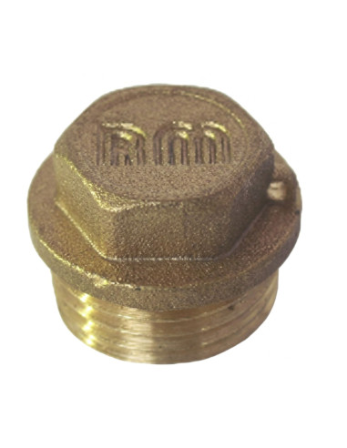 Plugue macho Figura 290 15x21 (1/2") com selo de chumbo Bronze