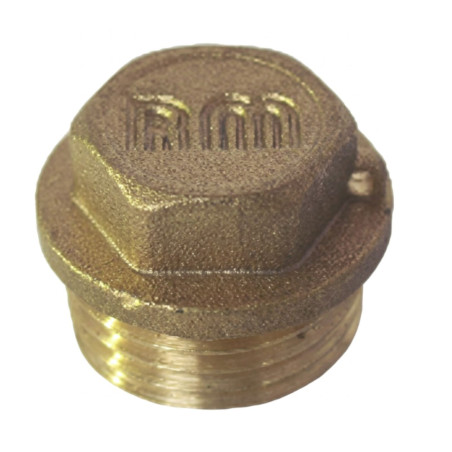 Plugue macho Figura 290 15x21 (1/2") com selo de chumbo Bronze