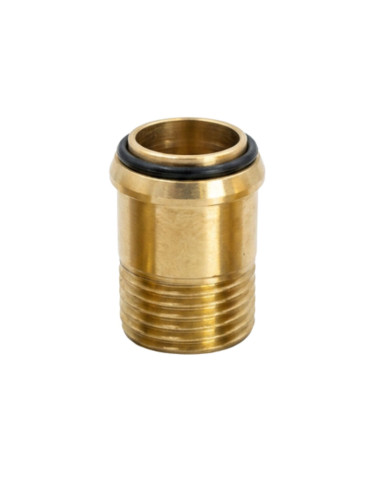 Conexão reta com vedação em O-ring 15x21 (1/2") macho fêmea Bronze Figura 341