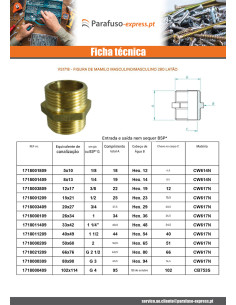 Niple FIGO 280 Masculino / Masculino 40x49 (1"1/2) Bronze 2