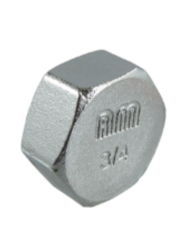 Plugue fêmea Figura 300 12x17 (3/8') Latão cromado