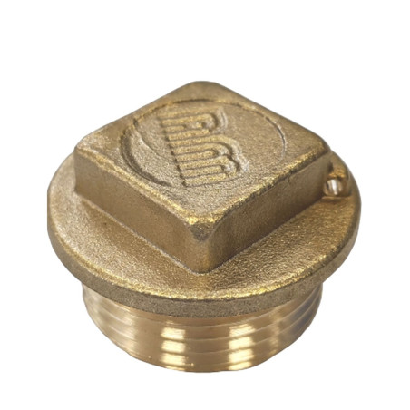 Plugue macho Figura 290 20x27 (3/4") cabeça quadrada com selo de chumbo Bronze