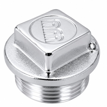 Plugue macho Figura 290 com selo de chumbo 20x27 (3/4") cabeça quadrada Latão cromado