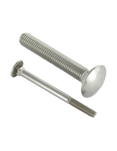 Parafuso cabeça redonda gola quadrada Aço inoxidável A2 M8X55 rosca parcial