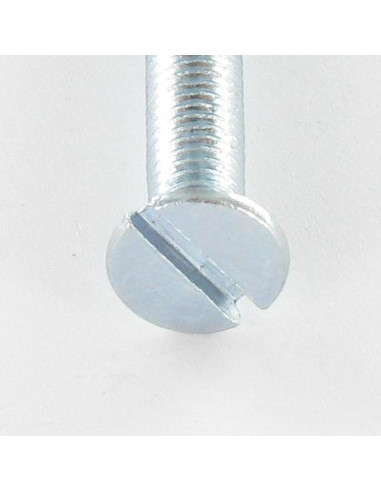 Parafuso de metais cabeça fresada sulcada M6X80 Aço zinco branco