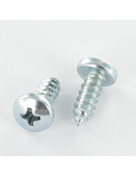 Parafuso de chapa cabeça abaulada larga Phillips 2 4,8X16 Aço zinco branco