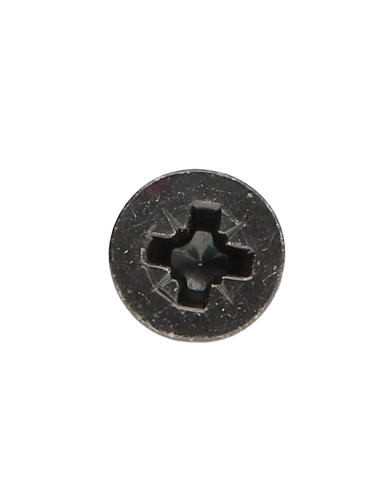 Parafuso de metais cabeça fresada Pozi PZ7 M6X18 Aço zinco preto Freio roscado 360°