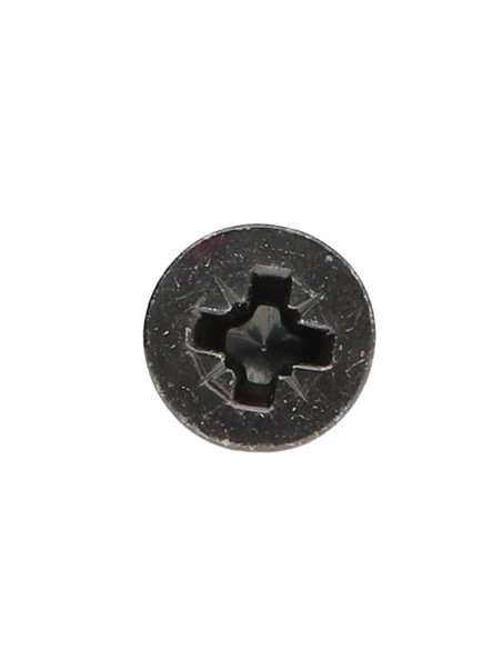 Parafuso de metais cabeça fresada Pozi PZ7 M6X18 Aço zinco preto Freio roscado 360°