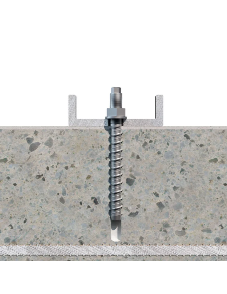 Parafuso de betão dupla roscado T7 8X130 M10 Aço zinco branco