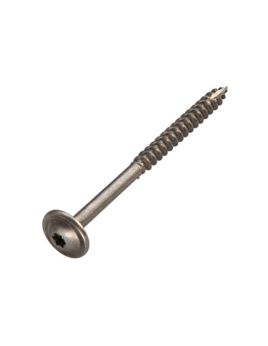 Parafuso estrutural cabeça de disco Aço inoxidável A2 4X80 roscado sobre 48 TORX T20 diâmetro da cabeça 12