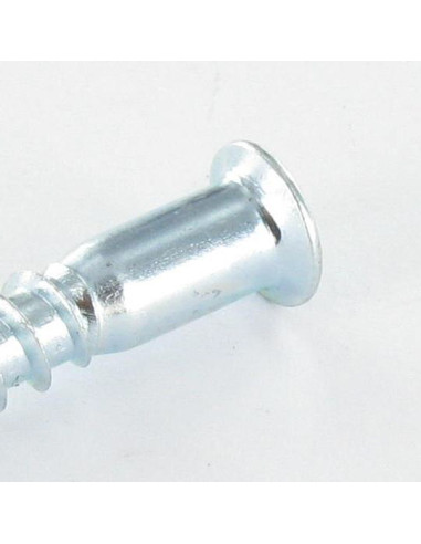 Parafuso autorroscante confirmat cabeça fresada hexagonal oco 5X50 SS dentado Aço zinco branco