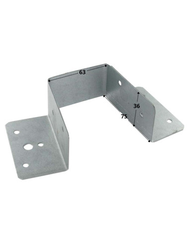 Suporte para vigas em forma de U suporte para viga 63X75 sendzimir