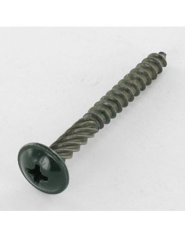 Parafuso floral cabeça redonda larga Pozi PZ6 5X45 Alumínio RAL6009 verde sapo