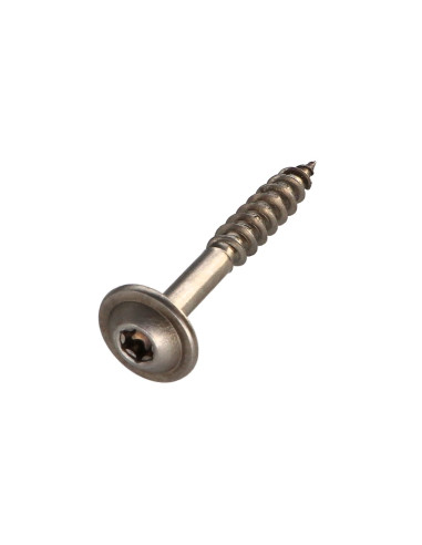 Parafuso estrutural cabeça de disco Aço inoxidável A2 8X50 rosca total TORX T40 diâmetro da cabeça 20