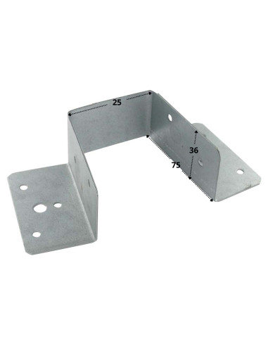 Suporte para vigas em forma de U suporte para viga 25X75 sendzimir