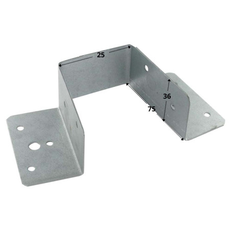 Suporte para vigas em forma de U suporte para viga 25X75 sendzimir