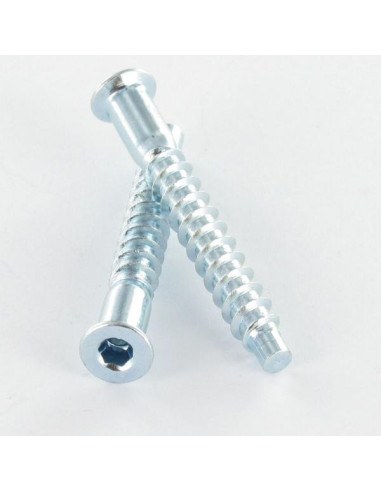 Parafuso autorroscante confirmat cabeça fresada hexagonal oco 7X70 rede de chapa SS dentado Aço zinco branco