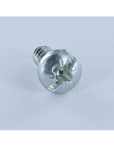 Parafuso de chapa cabeça abaulada larga Fenda Pozi 3,9 x 13 Aço zinco branco 200 Horas de nevoeiro salino sem
