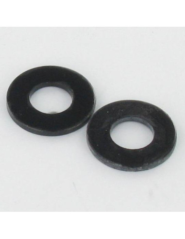 Rondela liso 4X12X1 Aço zinco preto - Parafuso Express