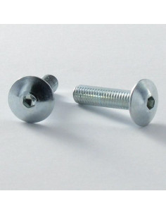 PARAFUSO cabeça de cogumelo M6X40 chave de 4 Aço zinco branco