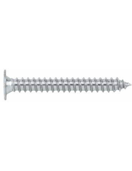 Parafuso de chapa rosca dupla cabeça plana TORX T20 4,8X45 Aço zinco branco RAL7011 cinza ferro