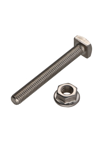 Caixa de 50 T.CAR 6X50 +50 Porca dentado M6 Aço inoxidável A2