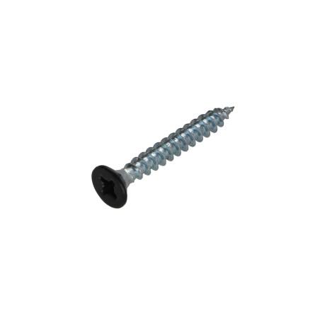 Parafuso de madeira aglomerado cabeça fresada Pozi 4,5X35 Aço zinco branco RAL9004 preto segurança 30% de brilho