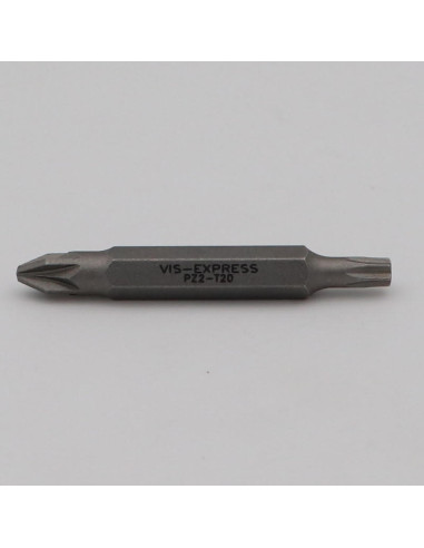 Ponteira dupla Pozi PZ6 + TORX T20 comprimento 50