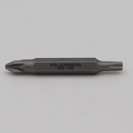 Ponteira dupla Pozi PZ6 + TORX T20 comprimento 50