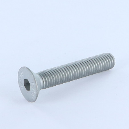 Parafuso de metais cabeça fresada hexagonal oca FHC 8X45 rosca total classe 10.9 Aço Geomet 500A