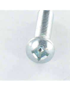 Parafuso de metais cabeça cilíndrica M5X12 quadrado phillips QP2 Aço zinco branco 2