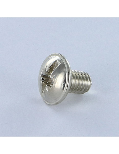 PARAFUSO cabeça de cogumelo Fenda Pozi M6X10 Aço niquelado