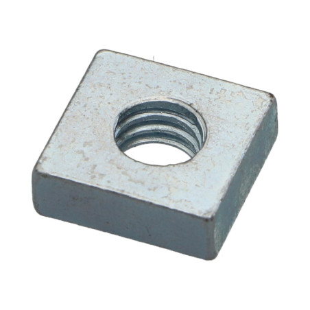 Porca Quadrada M16 24x24x13 Aço zinco branco - Parafuso Express
