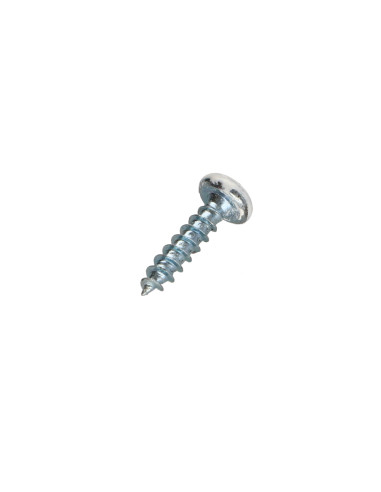 Parafuso de madeira aglomerado cabeça redonda Pozi PZ6 3,5 x 15 Aço zinco branco lacado a branco RAL9010 branco puro