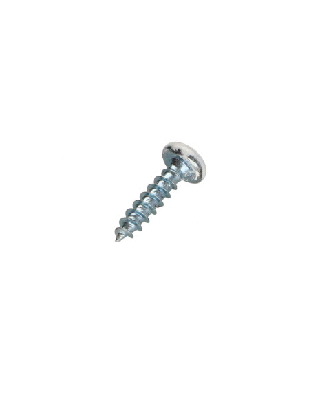 Parafuso de madeira aglomerado cabeça redonda Pozi PZ6 3,5 x 15 Aço zinco branco lacado a branco RAL9010 branco puro