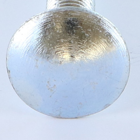 Parafuso cabeça redonda gola quadrada M14X60 rosca total Classe 8.8 Aço zinco branco