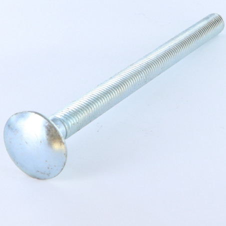 Parafuso cabeça redonda gola quadrada M12X170 rosca total Aço zinco branco