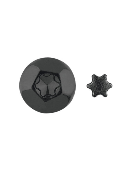 PARAFUSO dobradiça Seguro 2 peças TORX T40 6X60 Aço zinco preto