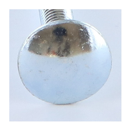 Parafuso cabeça redonda gola quadrada M8X120 rosca total Aço zinco branco