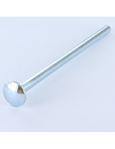 Parafuso cabeça redonda gola quadrada M8X140 rosca total Aço zinco branco