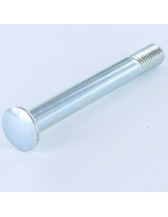 Parafuso cabeça redonda gola quadrada M10X89 roscado sobre 21 quadrado 10X10X2,5 Aço zinco branco