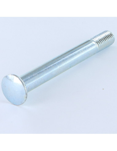 Parafuso cabeça redonda gola quadrada M10X89 roscado sobre 21 quadrado 10X10X2,5 Aço zinco branco