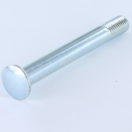 Parafuso cabeça redonda gola quadrada M10X89 roscado sobre 21 quadrado 10X10X2,5 Aço zinco branco