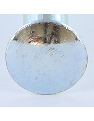 Parafuso cabeça redonda gola quadrada M10X89 roscado sobre 21 quadrado 10X10X2,5 Aço zinco branco