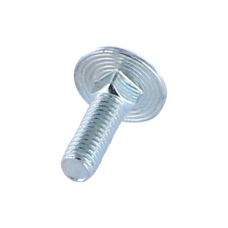 Parafuso cabeça redonda gola quadrada M6X55 rosca total saco Aço zinco branco