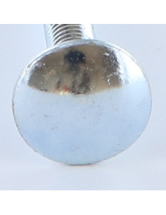 Parafuso cabeça redonda gola quadrada M8X100 rosca total Aço zinco branco 2