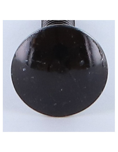 Parafuso cabeça redonda gola quadrada M6X40 rosca total Aço zinco preto